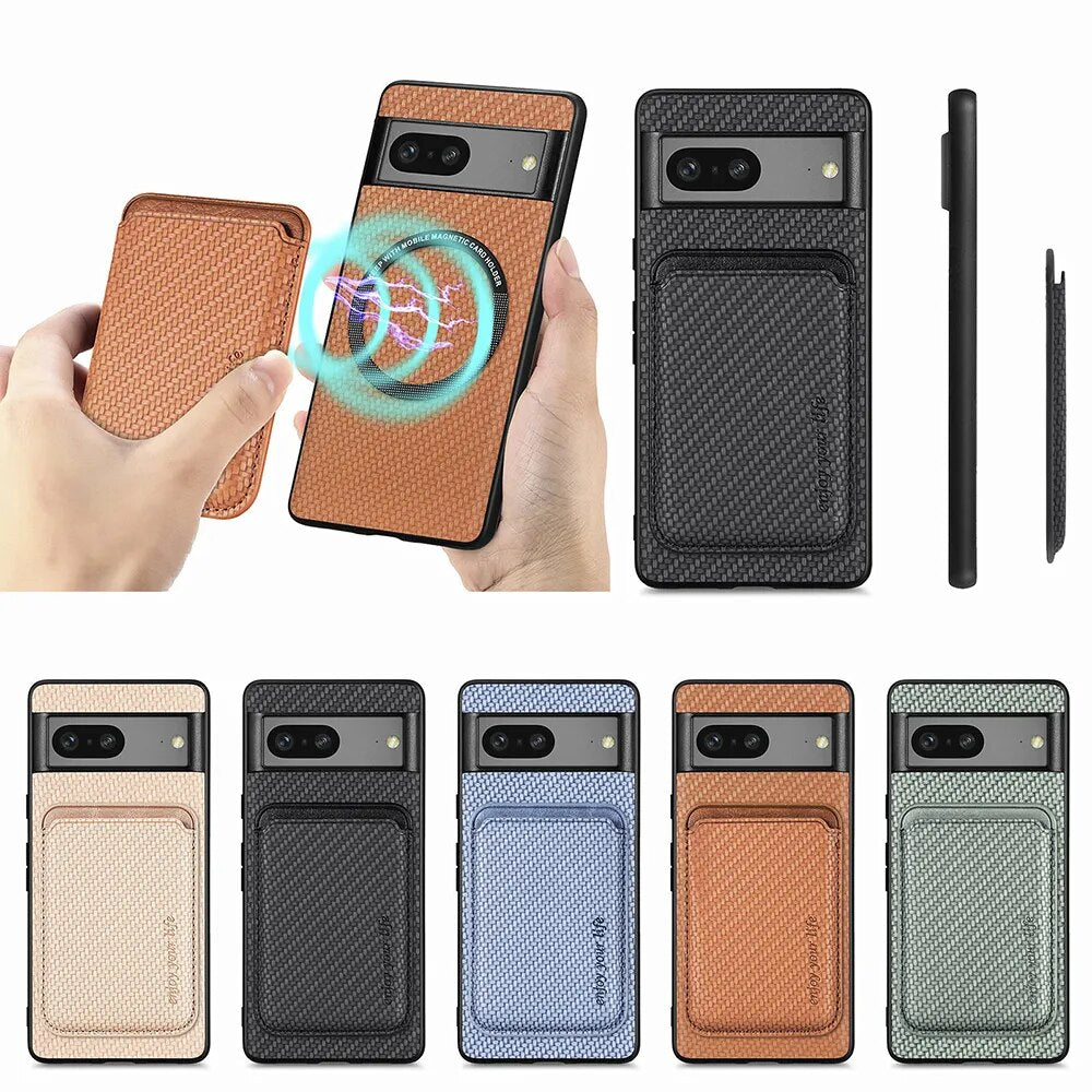 2 in 1 Wallet Leather Magnetic Case for Google Pixel 8 Series