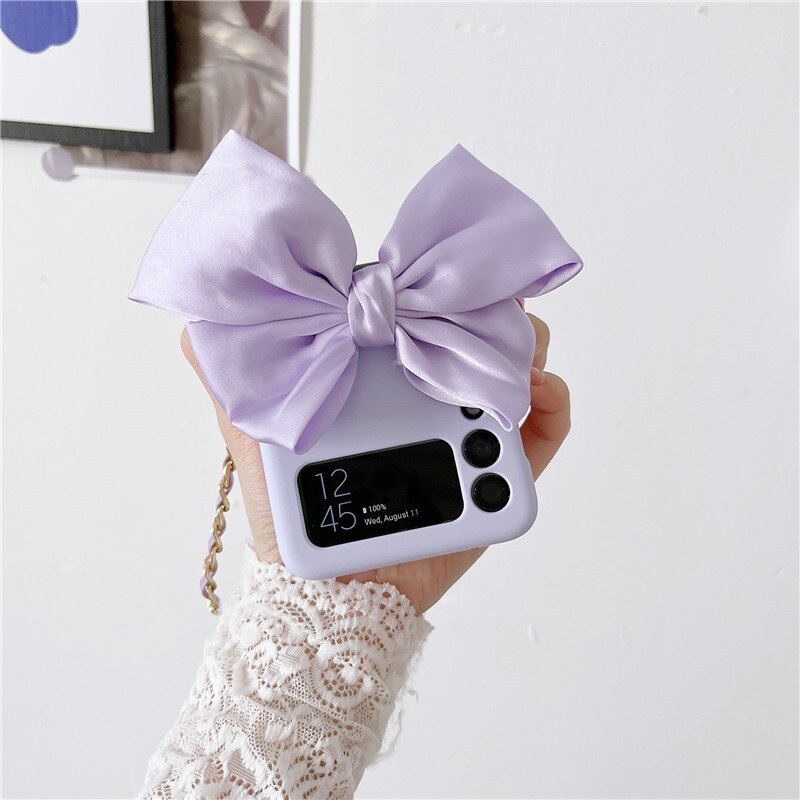 Luxury Fashion Bow Bracelet Phone Case For Samsung Galaxy Z Flip Series