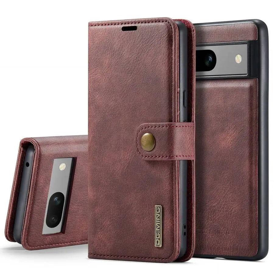 Magnetic Leather Wallet Case for Google Pixel