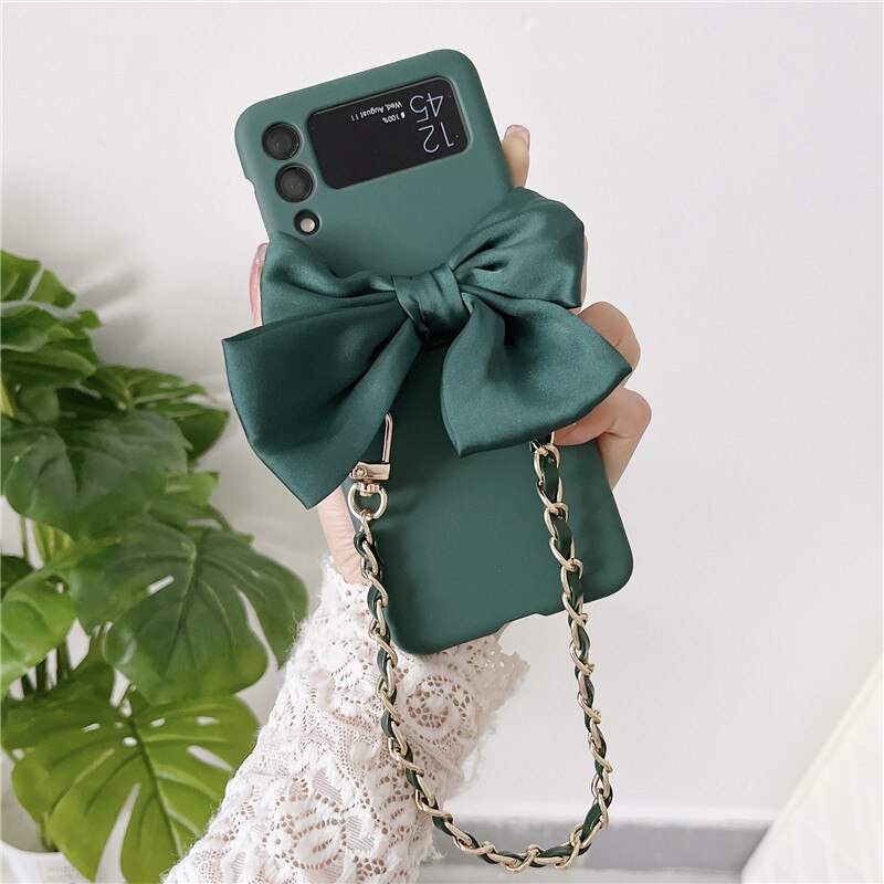 Luxury Fashion Bow Bracelet Phone Case For Samsung Galaxy Z Flip Series