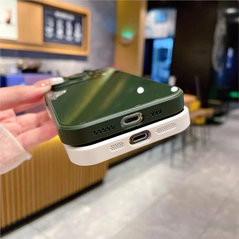Luxury Gardient Temper Glass Phone Case For iPhone
