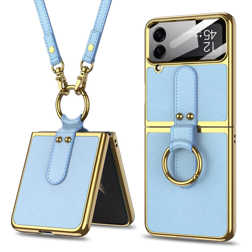 Ring Holder Case For Galaxy Z Flip 4