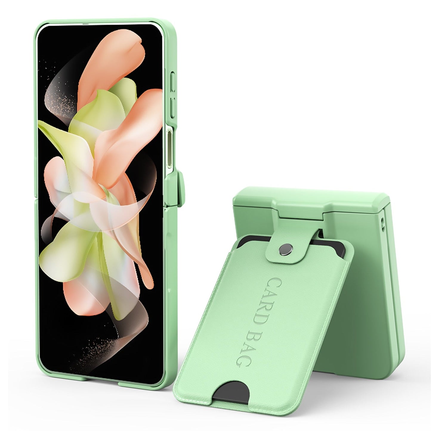 Matte Case with Card Holder For Samsung Galaxy Z Flip 5