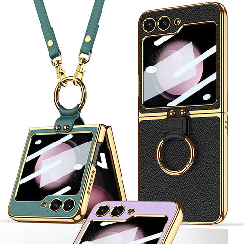 Luxury Leather Case for Samsung Galaxy Z Flip 5