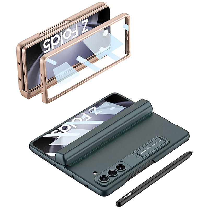 Shockproof Matte Case with Pen Holder For Samsung Galaxy Z Fold 5