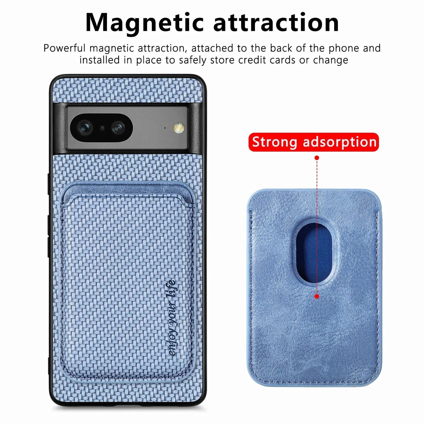 2 in 1 Wallet Leather Magnetic Case for Google Pixel 8 Series