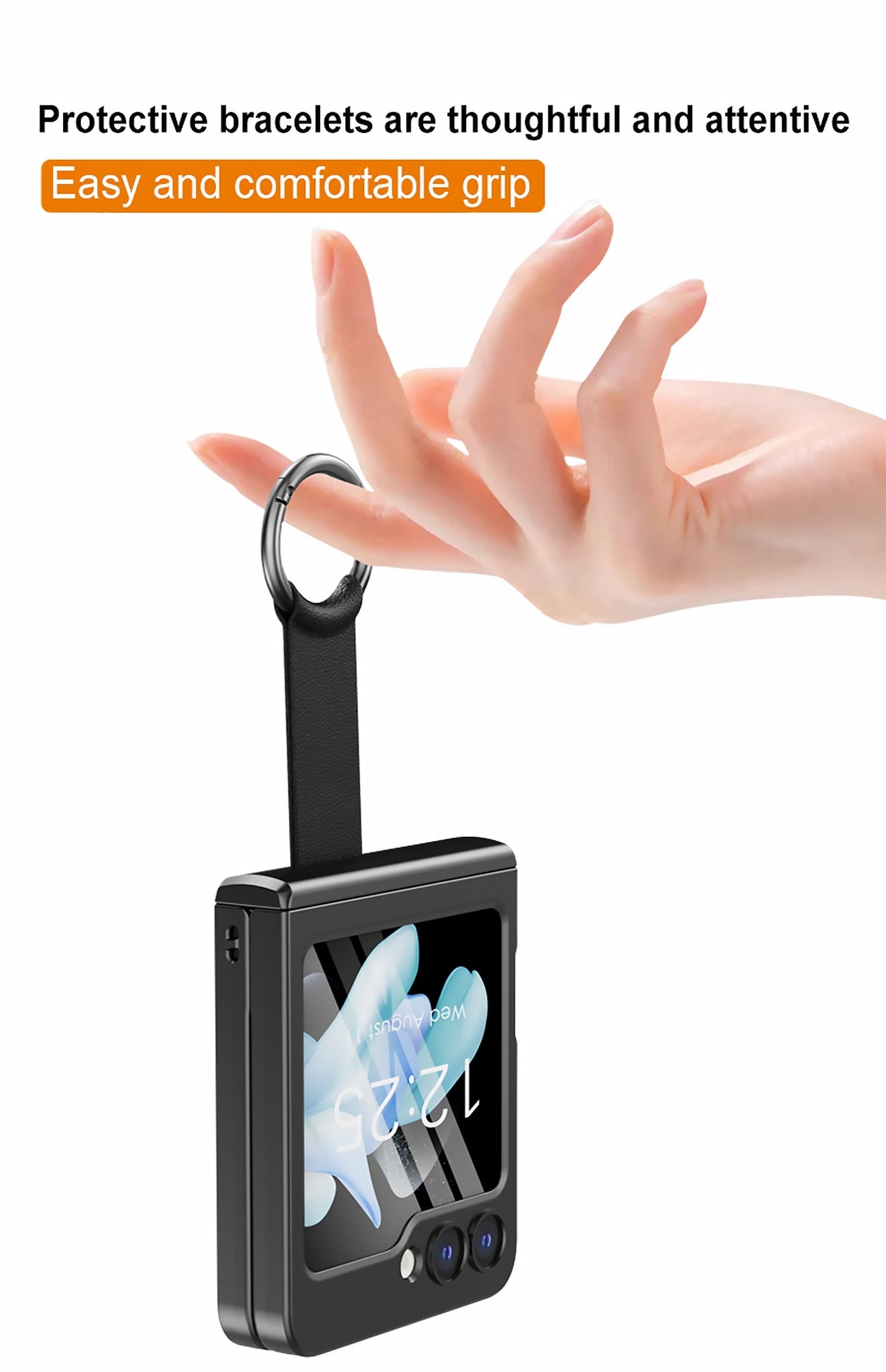 Matte Case With Ring Bracket For Samsung Galaxy Z Flip 5