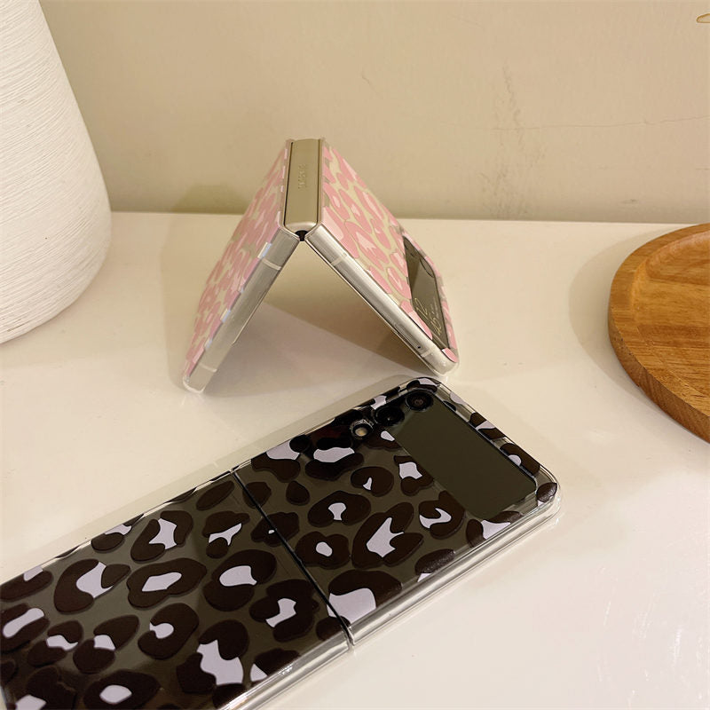 Pink Leopard Luxury Phone Case for Samsung Galaxy Z Flip