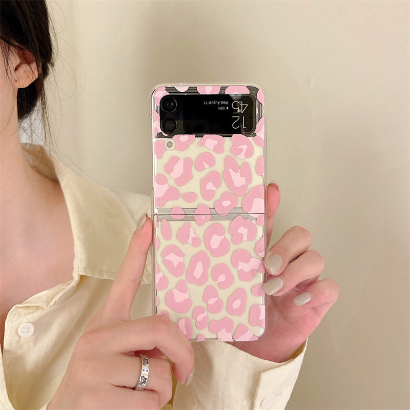 Pink Leopard Luxury Phone Case for Samsung Galaxy Z Flip