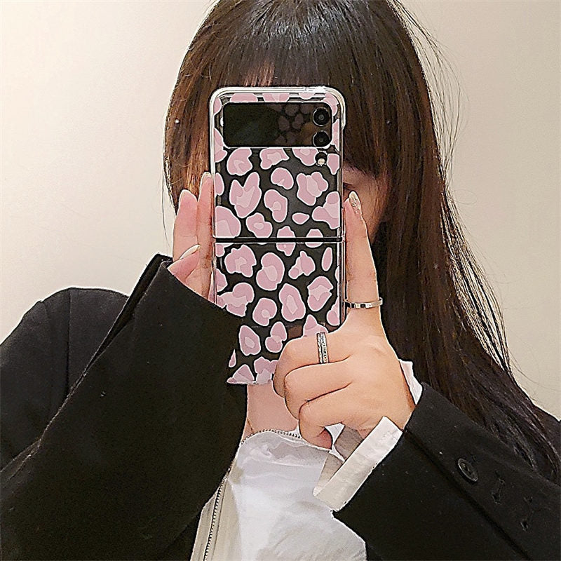 Pink Leopard Luxury Phone Case for Samsung Galaxy Z Flip