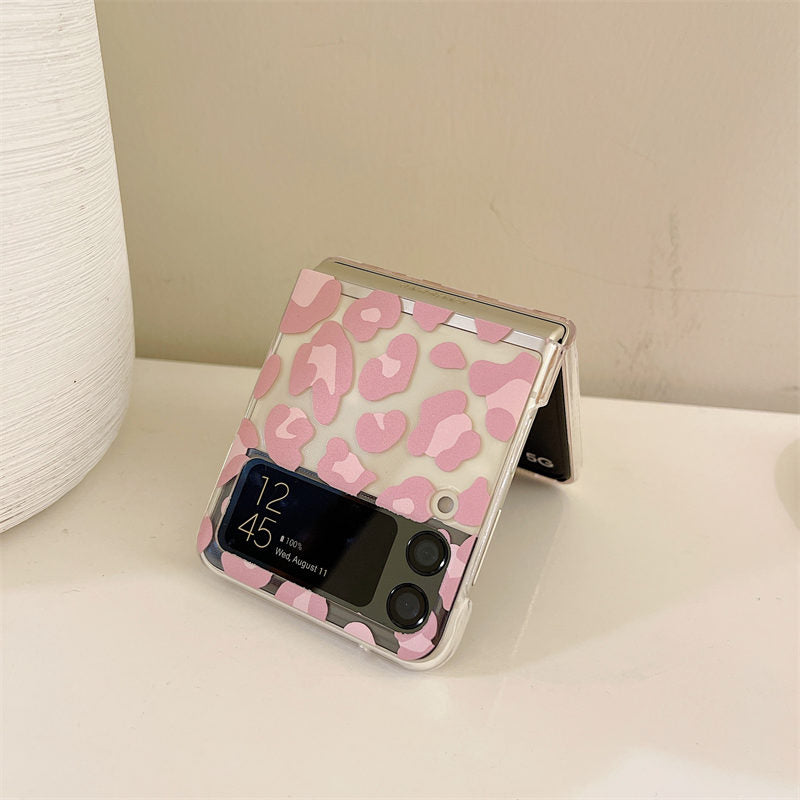 Pink Leopard Luxury Phone Case for Samsung Galaxy Z Flip