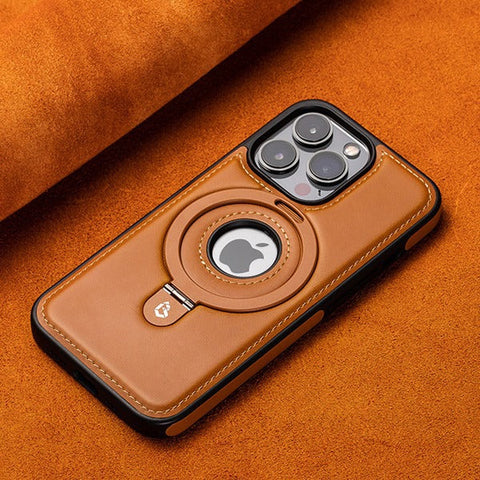 Shockproof Leather Magnetic Stand iPhone Case