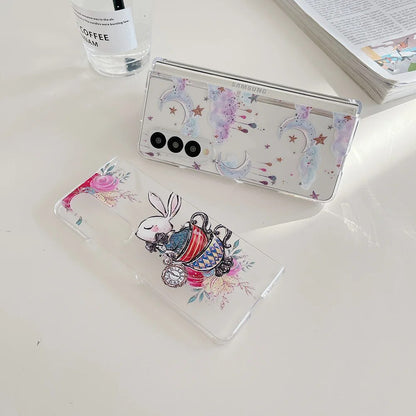 Rabbit Star Moon Transparent For Samsung Galaxy Z Fold