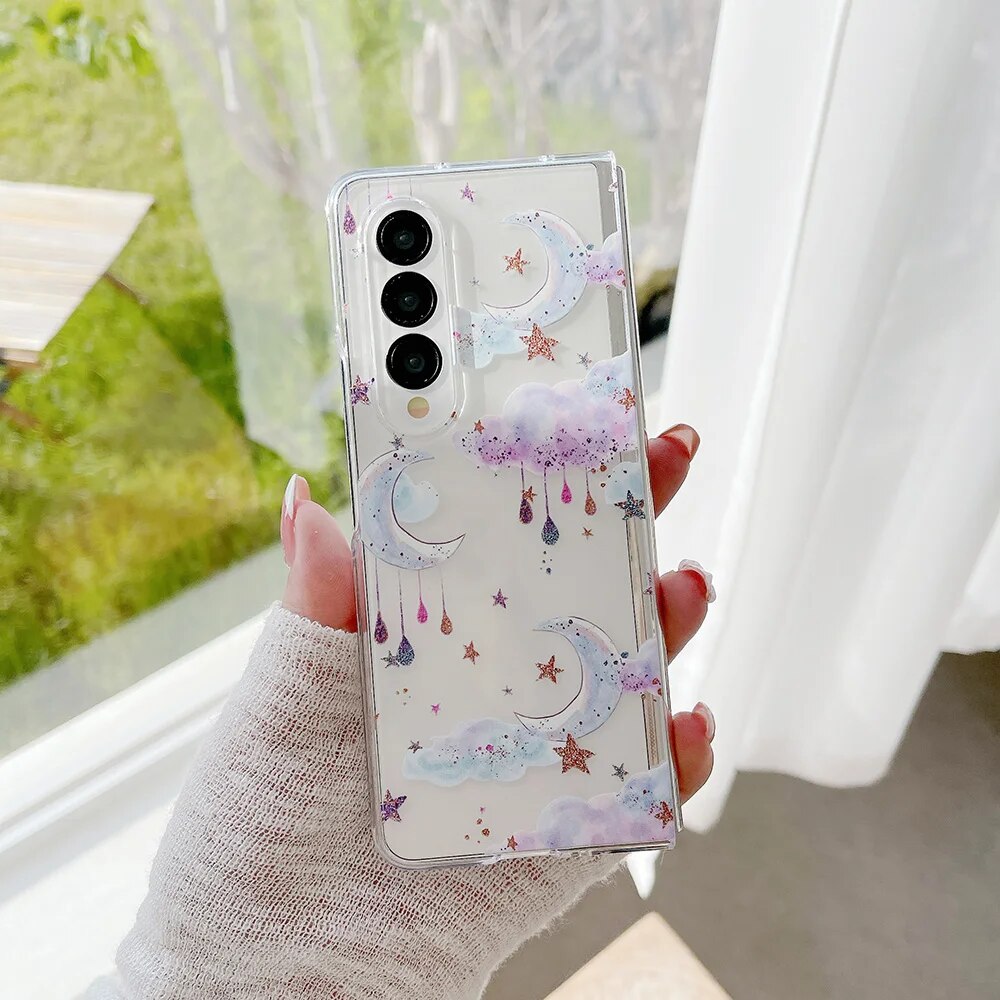 Rabbit Star Moon Transparent For Samsung Galaxy Z Fold