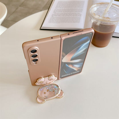 Cute Mirror Bear Bracket Stand For Samsung Galaxy Z Fold