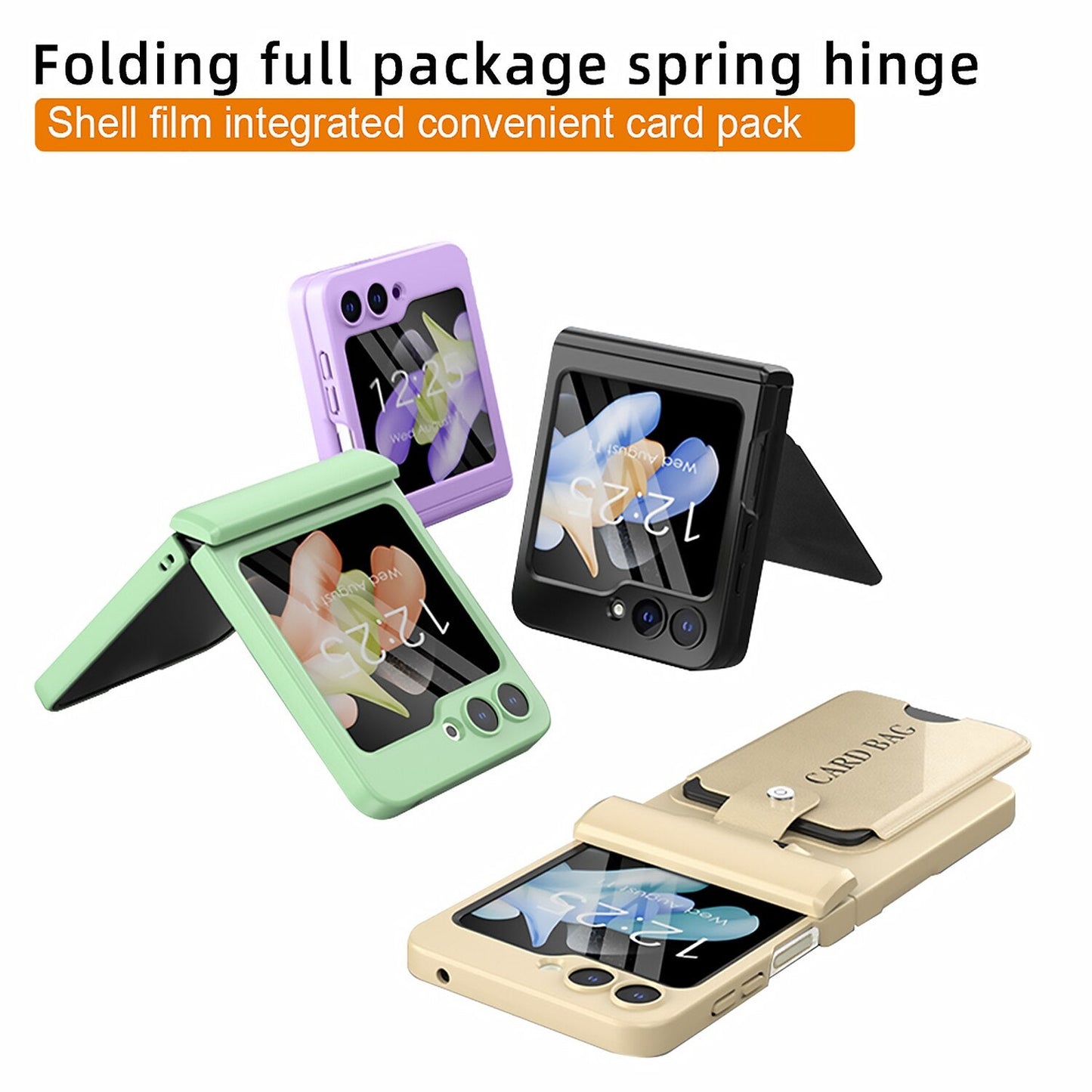 Matte Case with Card Holder For Samsung Galaxy Z Flip 5