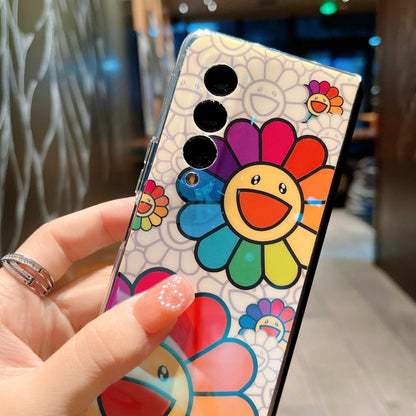 Cute Colorful Oil Painting Flower Phone Case For Samsung Galaxy Z Fold 3 5G