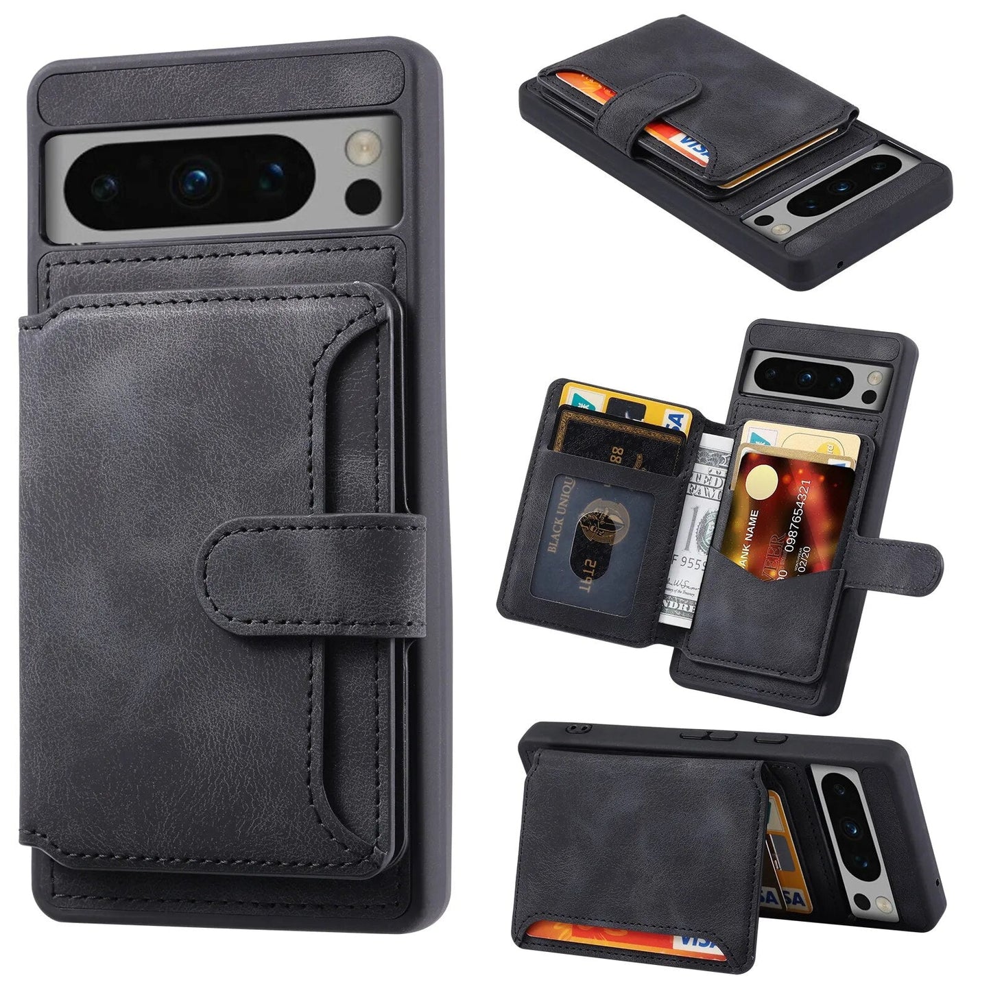 Leather Wallet Case For Google Pixel 8 Series