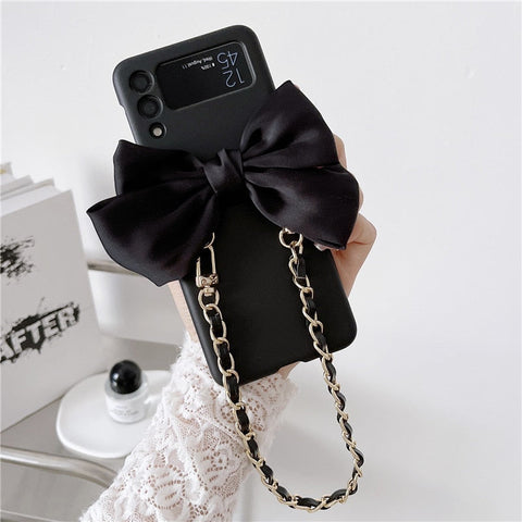 Luxury Fashion Bow Bracelet Phone Case For Samsung Galaxy Z Flip Series