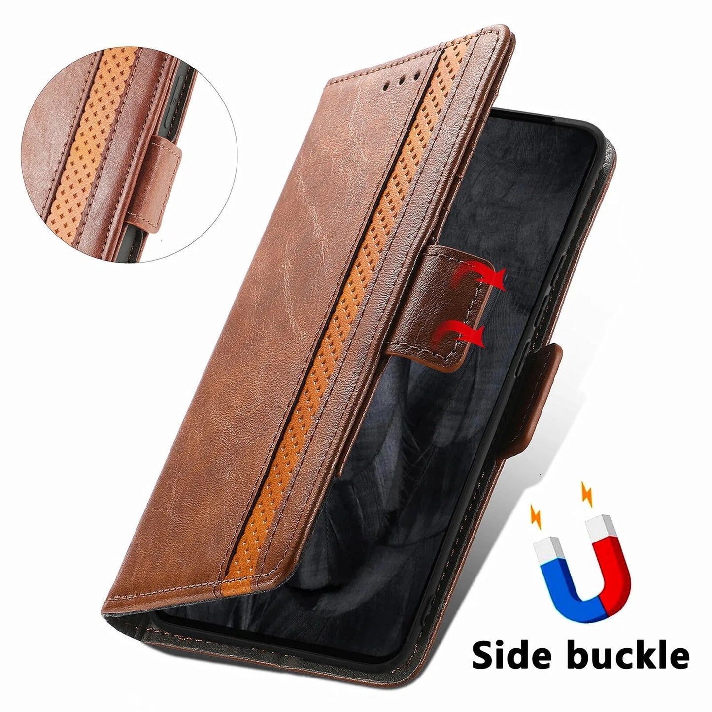 Leather Wallet Case For Google Pixel 8