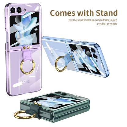 Electroplating Case with Ring Bracket for Samsung Galaxy Z Flip 5