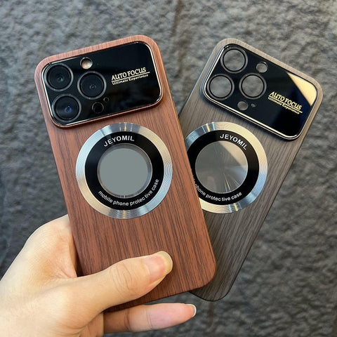 Wooden Magsafe & Shockproof iPhone Case