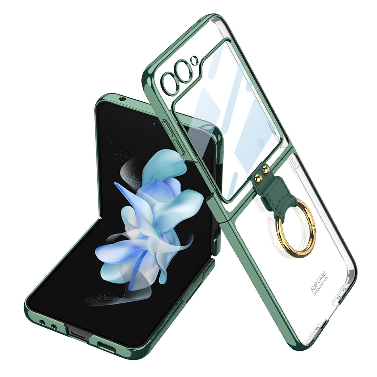 Electroplating Case with Ring Bracket for Samsung Galaxy Z Flip 5